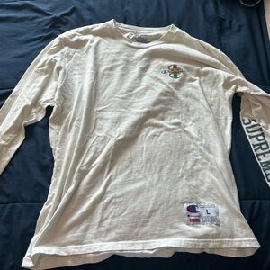 Supreme Champion Stacked C Long Sleeve Shirt White